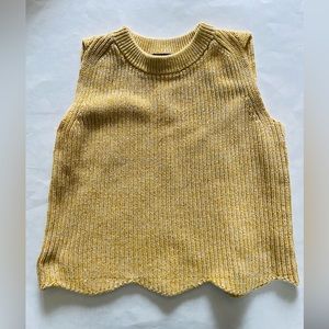 Yellow Knit Tank Sweater